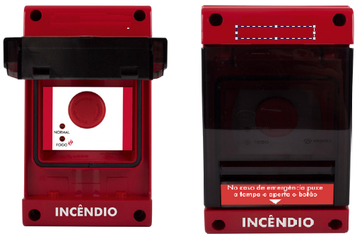 Acionador Manual Endereçável de Dupla Ação Uso Externo IP66 - TUCAMEIP66 ENGESUL INTELBRAS